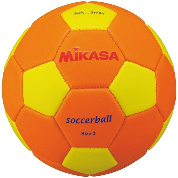 サッカーゴール　1800X1200　＆　MIKASA　ボール（スポンジ製）セット スマイルサッカー3ゴウマシーン オレンジ/キ stpef3oy